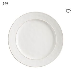 Pottery Barn CAMBRIA Stone White 11 3/4” Dinner Plates Portugal Lot Of 2